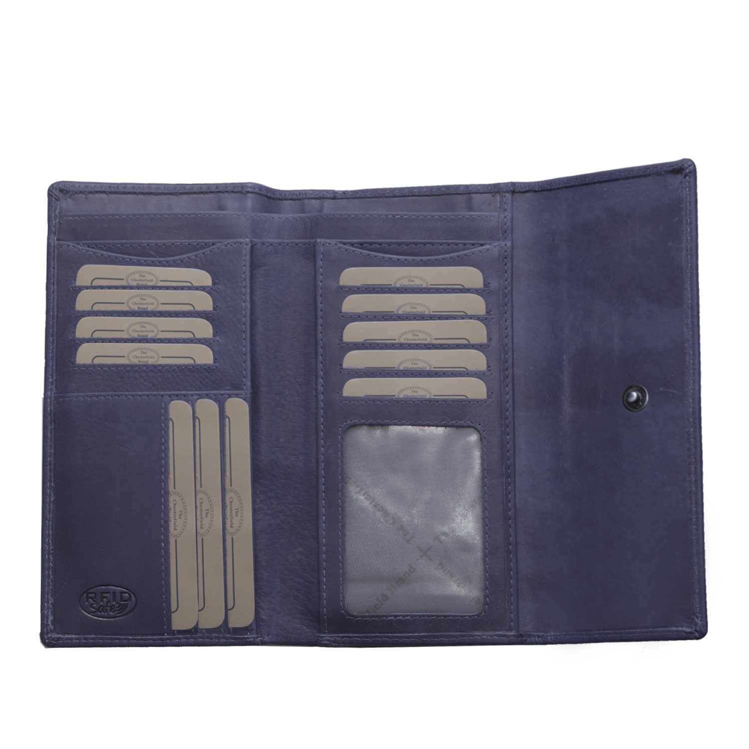 chesterfield leather wallet navy dahlia 1