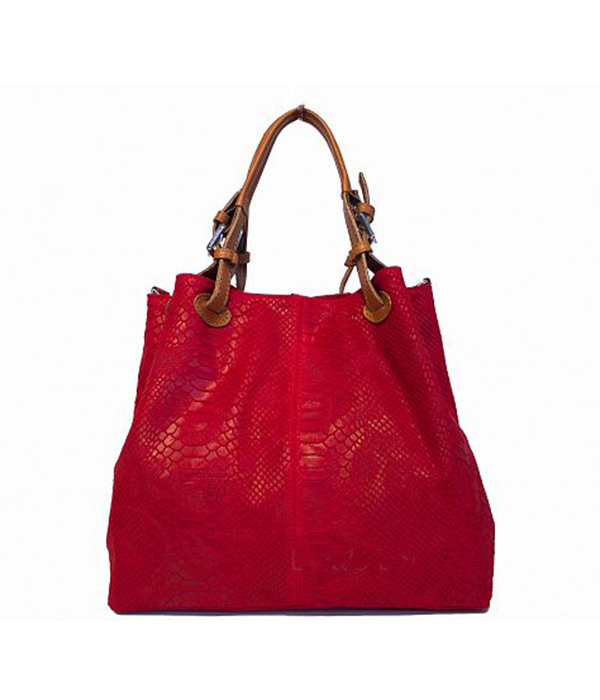 _0003_snakeprint leather bag red