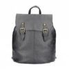 0008 leather vintage backpack black
