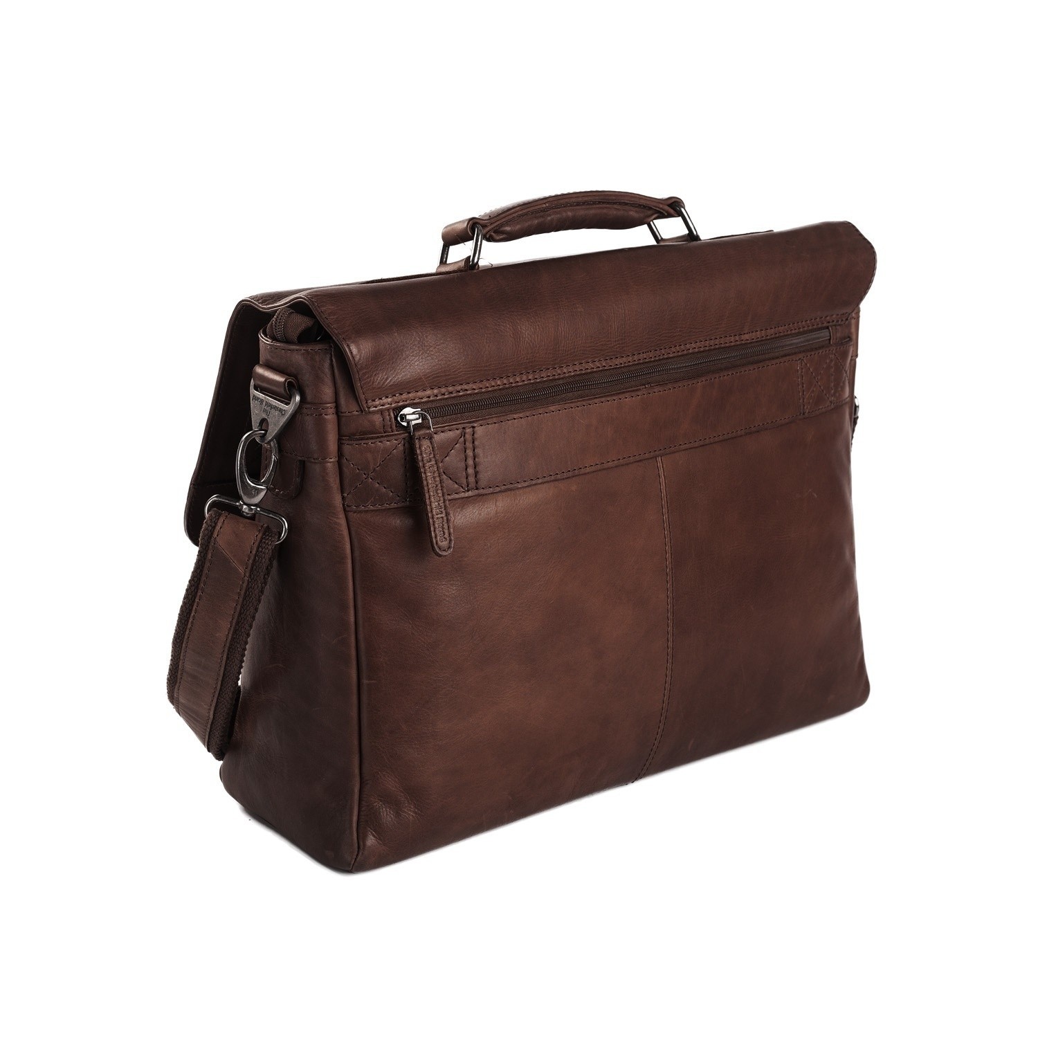 chesterfield leather laptop bag brown belfast 4
