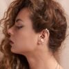 Illusion Hoop Earrings, Sterling Silver Contemporary Jewelry, Huggie Hoops 1