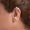 Illusion Hoop Earrings, Sterling Silver Contemporary Jewelry, Huggie Hoops 2