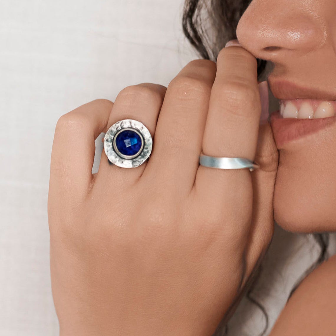 Lapis Lazuli Ring, handmade, Sterling Silver Rings, Midnight Blue Lapis Ring, Lapis Ring, Libra Gemstone Ring 2