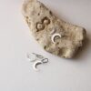 Moon Earrings, Celestial Boho Earrings, Crescent Moon Sterling Silver 925 Dangle Earrings, handmade earrings 4