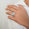 Moonstone Stackable Ring, Bohemian Sterling Silver Ring 2