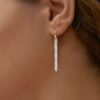 Silver Bar Earrings, Dangle earrings, Minimal Jewelry, Sterling Silver 925 Earrings, Simple Earrings 2