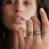 silver ring handmade – evil eye women jewel boho hippie 2