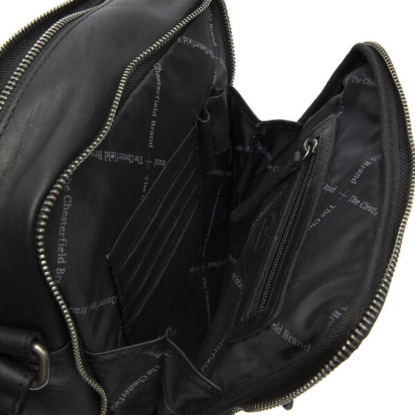 THE CHESTERFIELD BRAND – Δερμάτινο ΤΣΑΝΤΑΚΙ ΩΜΟΥ leather shoulder bag Black alva a