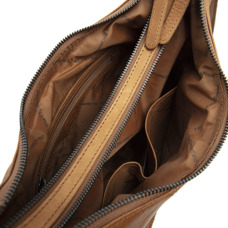chesterfield brand leather shoulder bag cognac jolie a