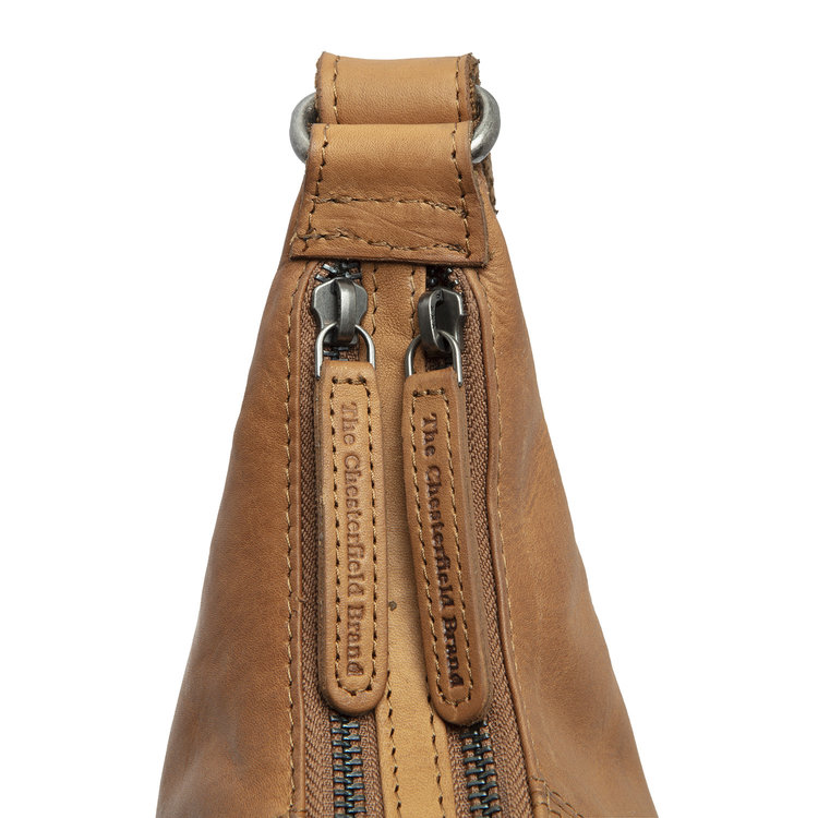 chesterfield brand leather shoulder bag cognac jolie b