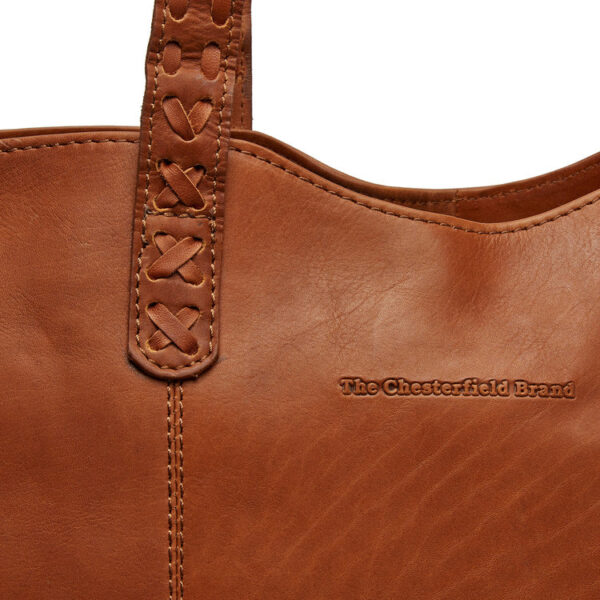 The Chesterfield Brand Leather Shopper Laptop Bag Cognac Kansas c
