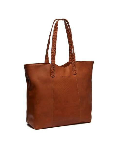 The Chesterfield Brand Leather Shopper Laptop Bag Cognac Kansas e1670068457413