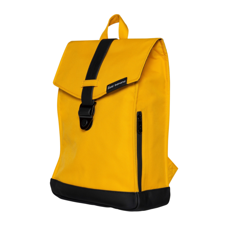 Bold Banana Envelope Laptop Backpack yellow raven b