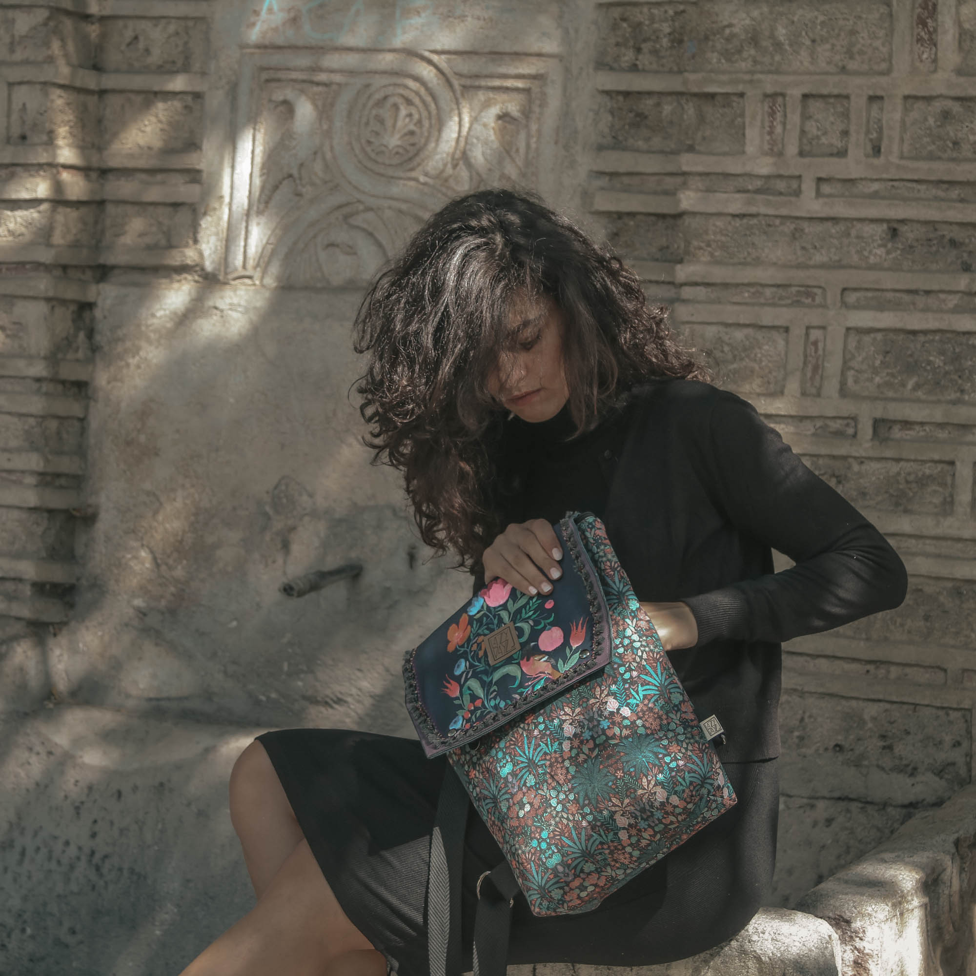 LazyDayz Designs Backpack γυναικείος σάκος πλάτης χειροποίητος bb0702p