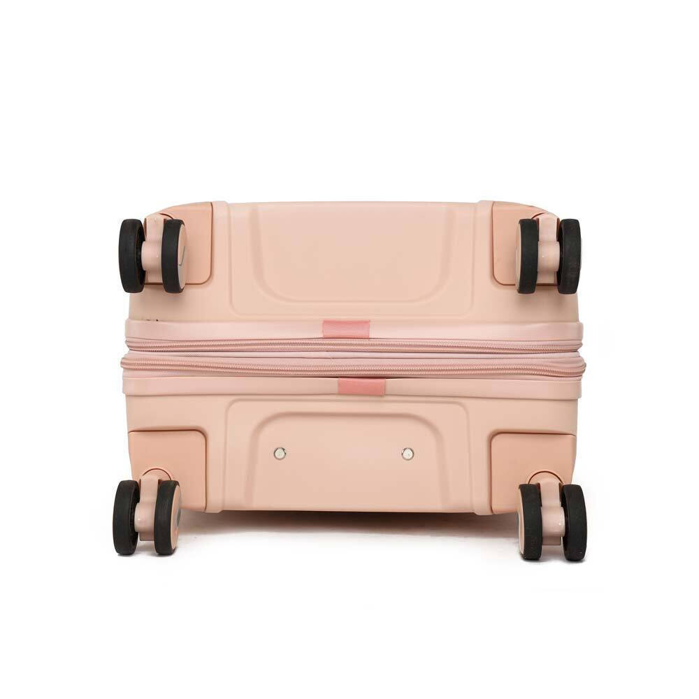Amber Βαλίτσα Ταξιδιού Καμπίνας Ροζ με 4 Ρόδες Ύψους 55εκ pink b