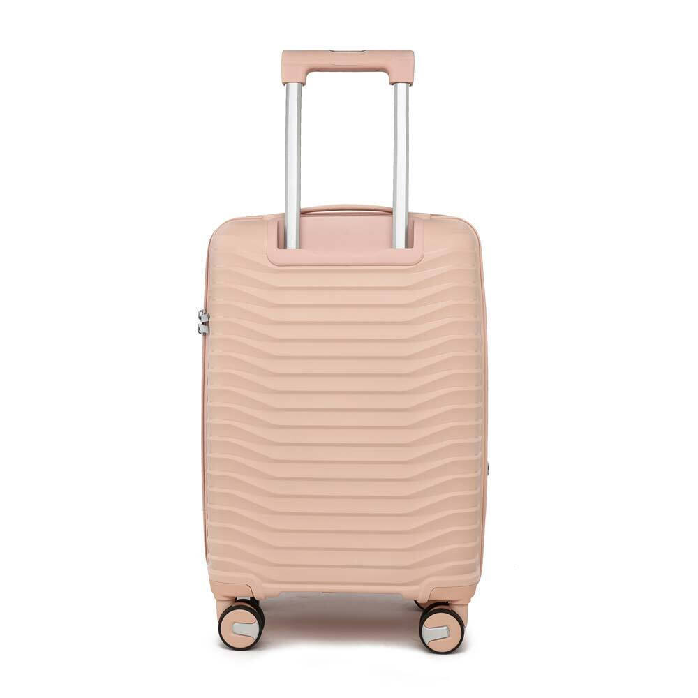 Amber Βαλίτσα Ταξιδιού Καμπίνας Ροζ με 4 Ρόδες Ύψους 55εκ pink h