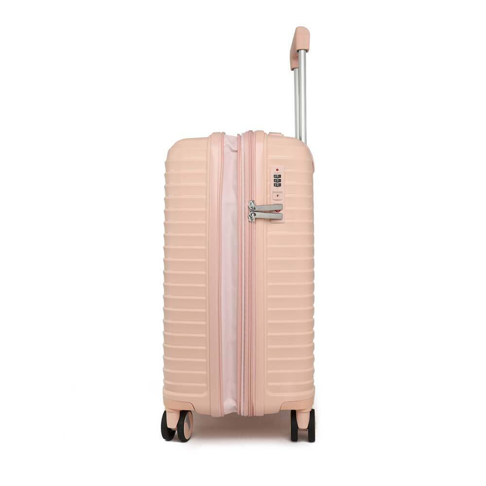 Amber Βαλίτσα Ταξιδιού Καμπίνας Ροζ με 4 Ρόδες Ύψους 55εκ pink i