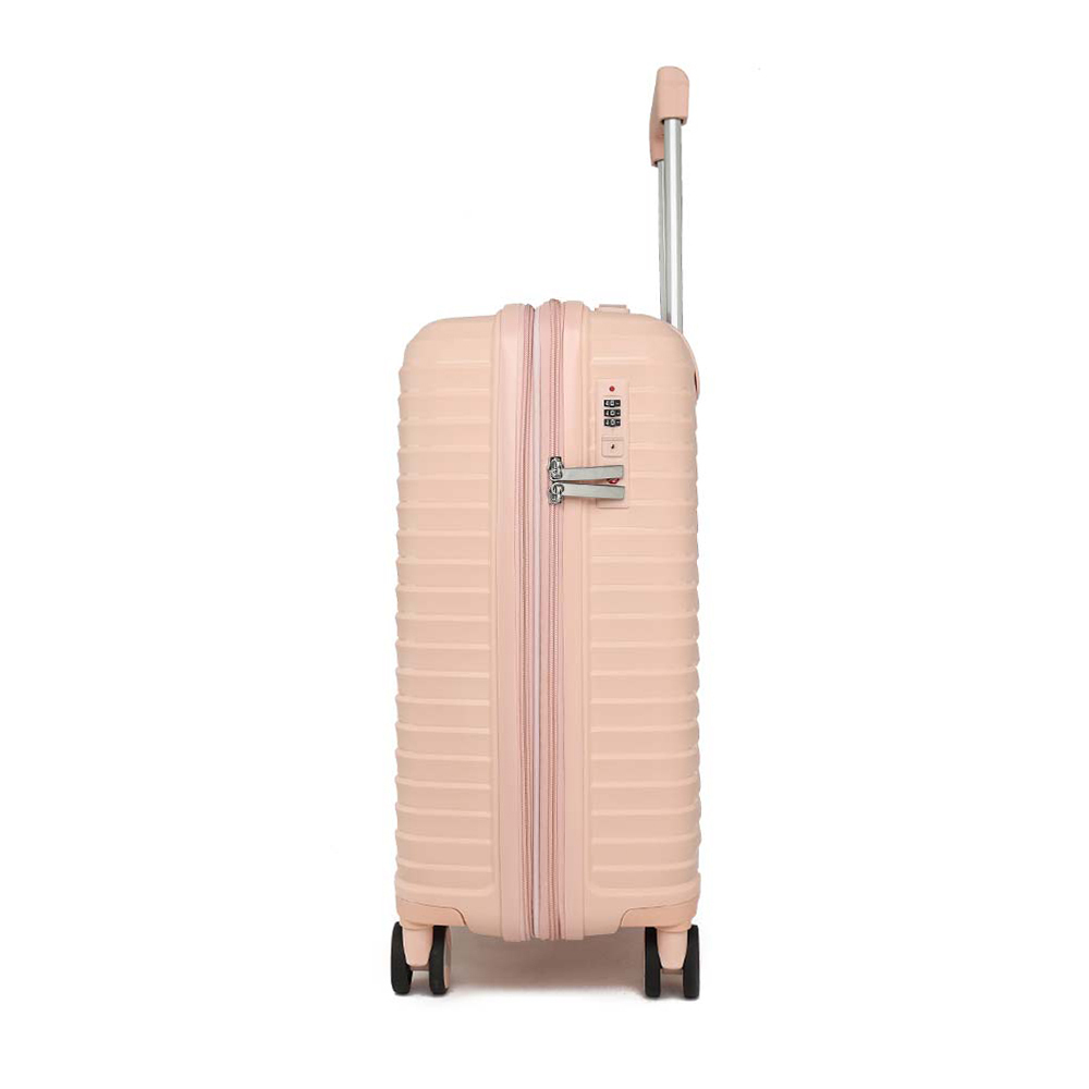 Amber Βαλίτσα Ταξιδιού Καμπίνας Ροζ με 4 Ρόδες Ύψους 55εκ pink j
