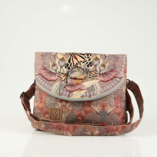 LazyDayz Designs Gaia Butterflies Τσάντα ταχυδρόμου BB0403 χειροποίητη χιαστί σακίδιο backpack