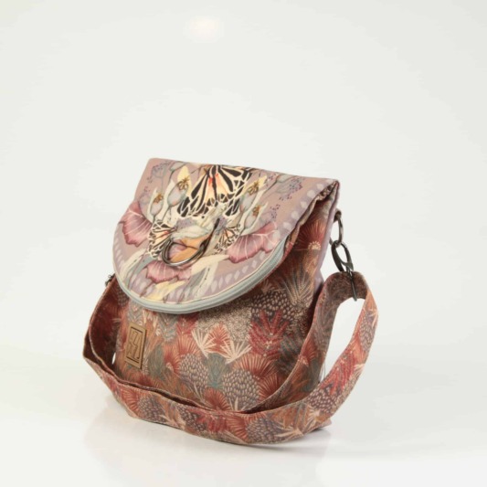 LazyDayz Designs Gaia Butterflies Τσάντα ταχυδρόμου BB0403 χειροποίητη χιαστί σακίδιο backpack a