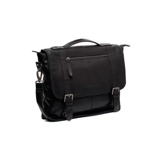 CHESTERFIELD leather laptop bag black veneto