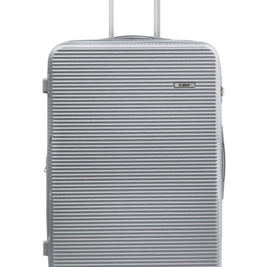 Explorer Βαλίτσα Μεγάλη ασημί ABS 8063 luggage large size suitcase silver