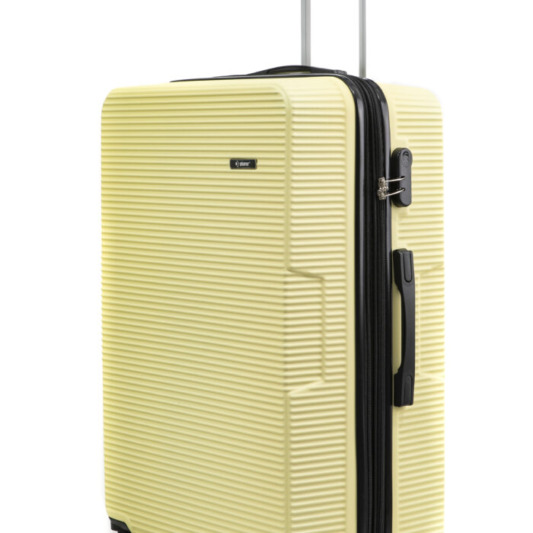Explorer Βαλίτσα Μεγάλη κίτρινη ABS 8063 luggage large size suitcase yellow a