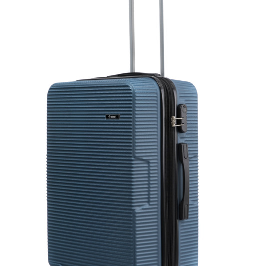 Explorer Βαλίτσα Μεσαία Mπλε ABS 8063 luggage medium size suitcase Denim Blue a