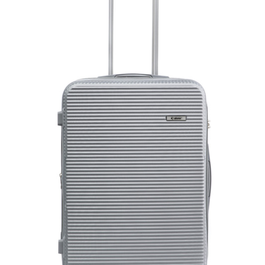 Explorer Βαλίτσα Μεσαία Ασημί ABS 8063 luggage medium size suitcase Silver