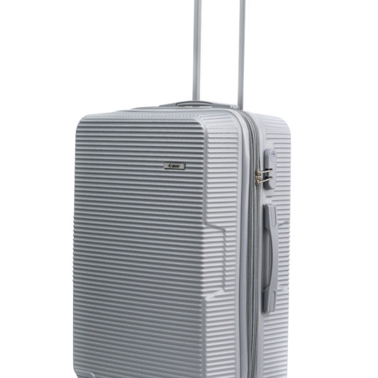 Explorer Βαλίτσα Μεσαία Ασημί ABS 8063 luggage medium size suitcase Silver a