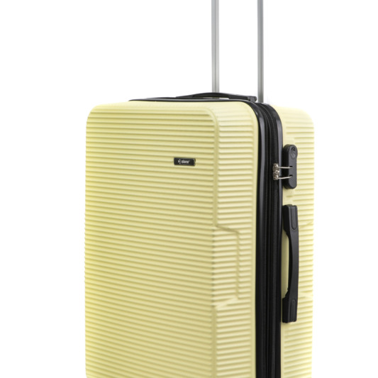 Explorer Βαλίτσα Μεσαία κίτρινη ABS 8063 luggage medium size suitcase yellow a